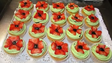 Harrogate care home create beautiful poppy cupcakes for Remembrance Day